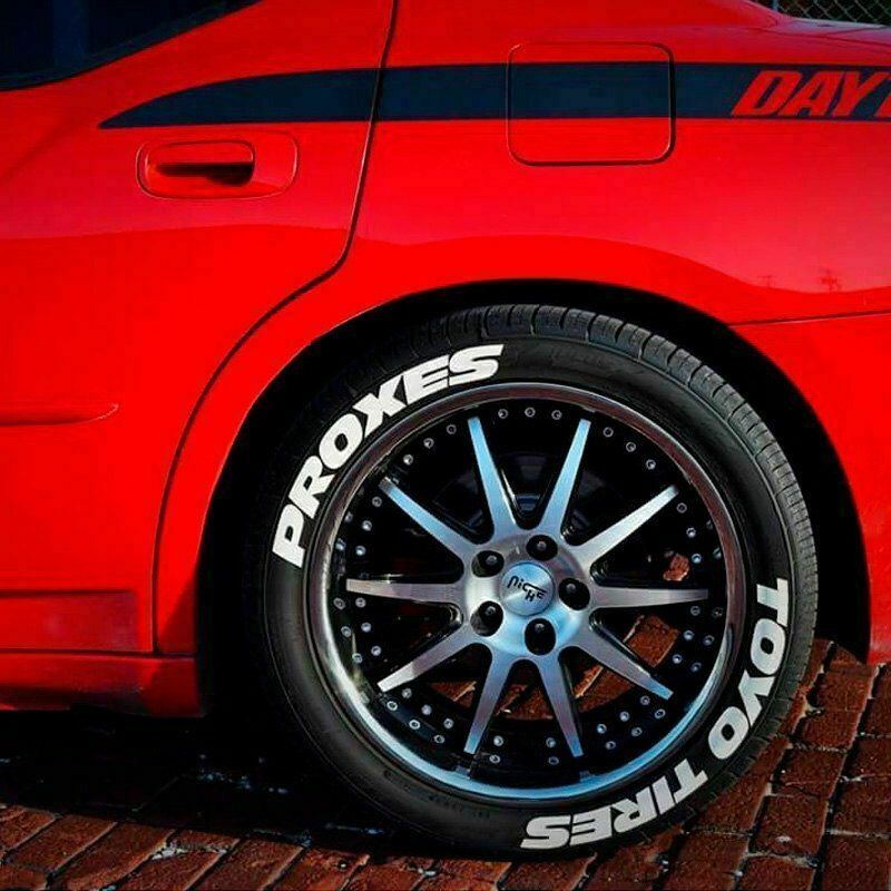 Permanent Tire Lettering Stickers Toyo Tires Proxes set 1.25" for 14" to 22"