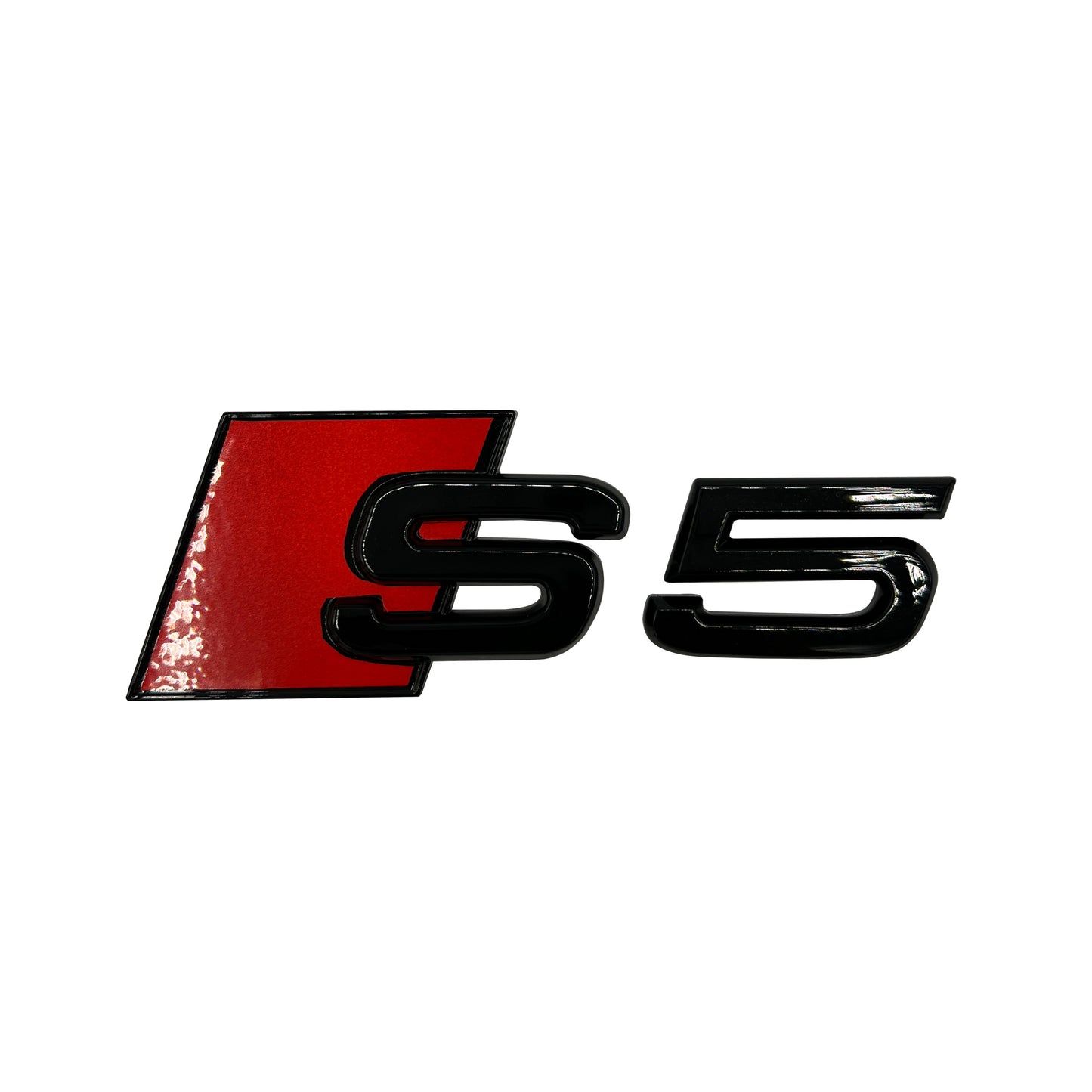 Audi S5 Gloss Black Emblem 3D Badge Rear Trunk Lid S Line Logo A5 S5