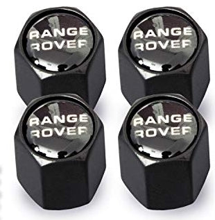 4x Black aluminium Tire Air Valve Cap For Most Range Rover Cars, Trucks & SUVs