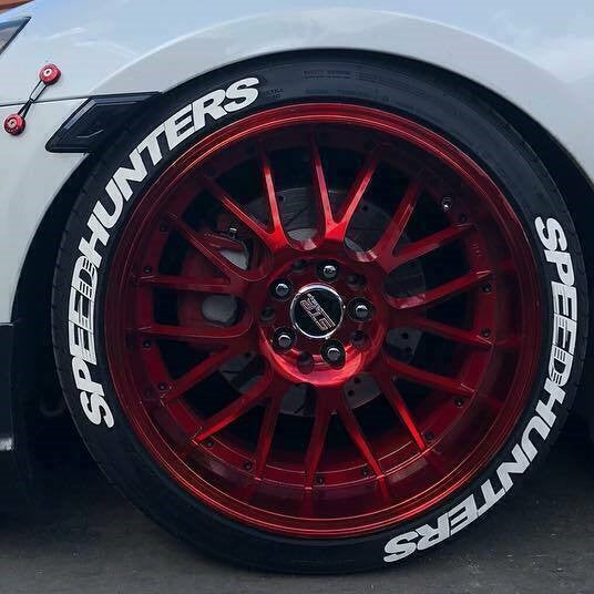 Permanent Tire Lettering Stickers SpeedHunters set 4 wheels 1.38" for 14" to 22"