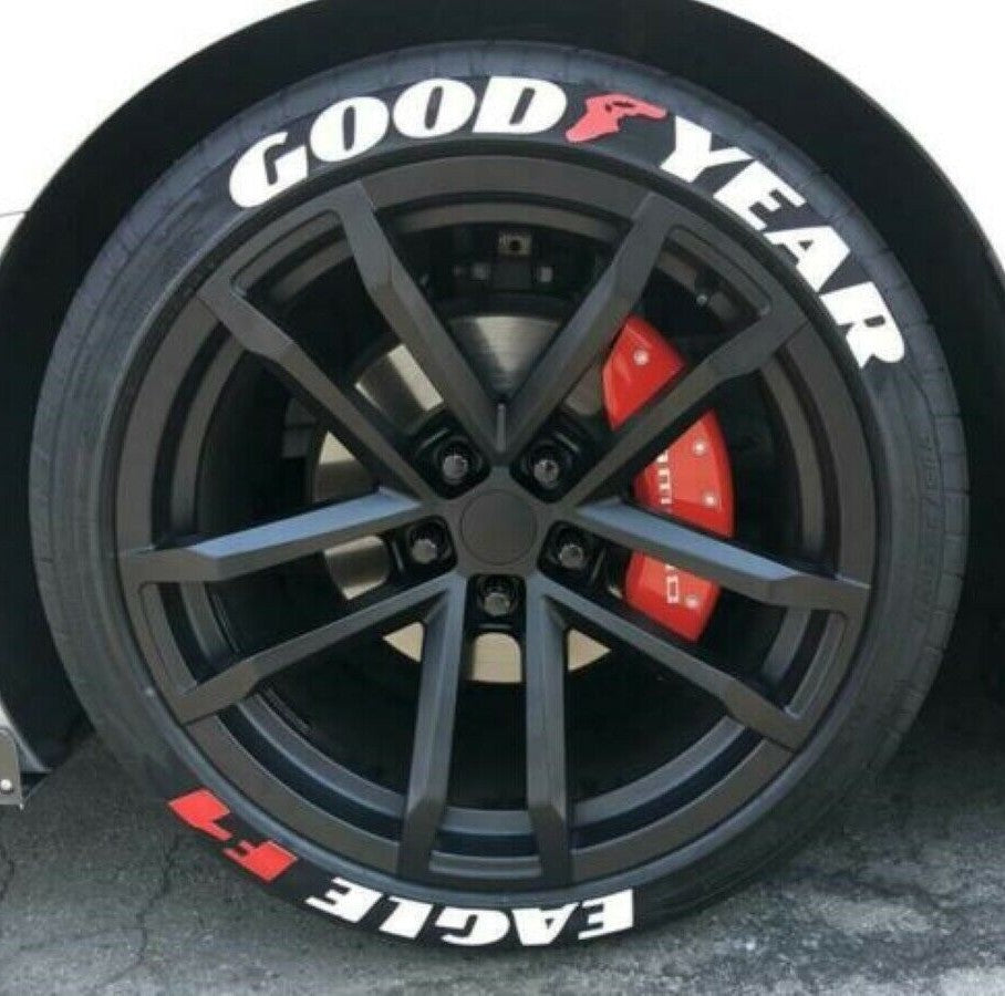 Permanent Tire Lettering Stickers Good Year Eagle F1 4 wheels 1.25" for 14"to 24