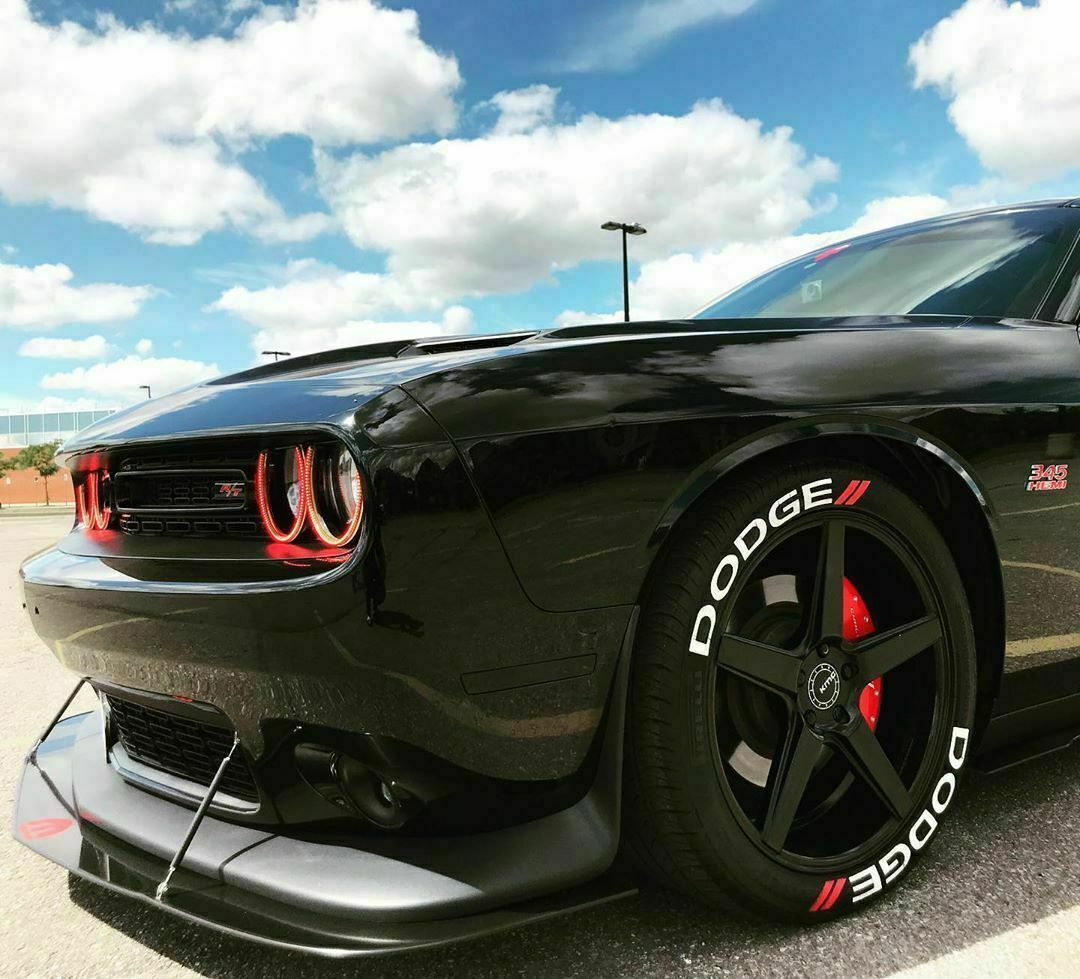 Permanent Tire Lettering Stickers Dodge set for 4 wheels 1.25" for 14" to 24"