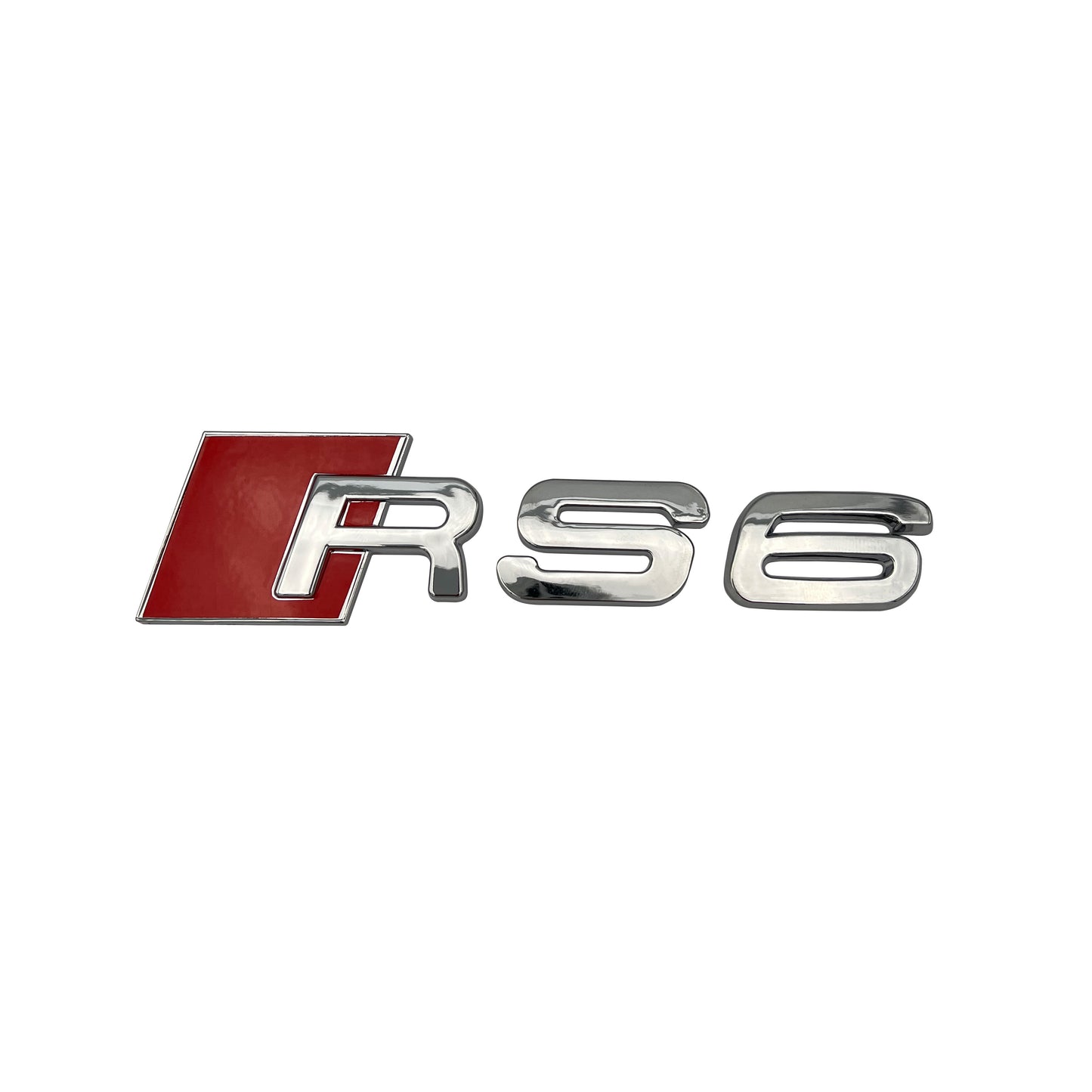 Audi RS6 Chrome Emblem 3D Badge Rear Trunk Tailgate for Audi RS6 S6 Logo A6