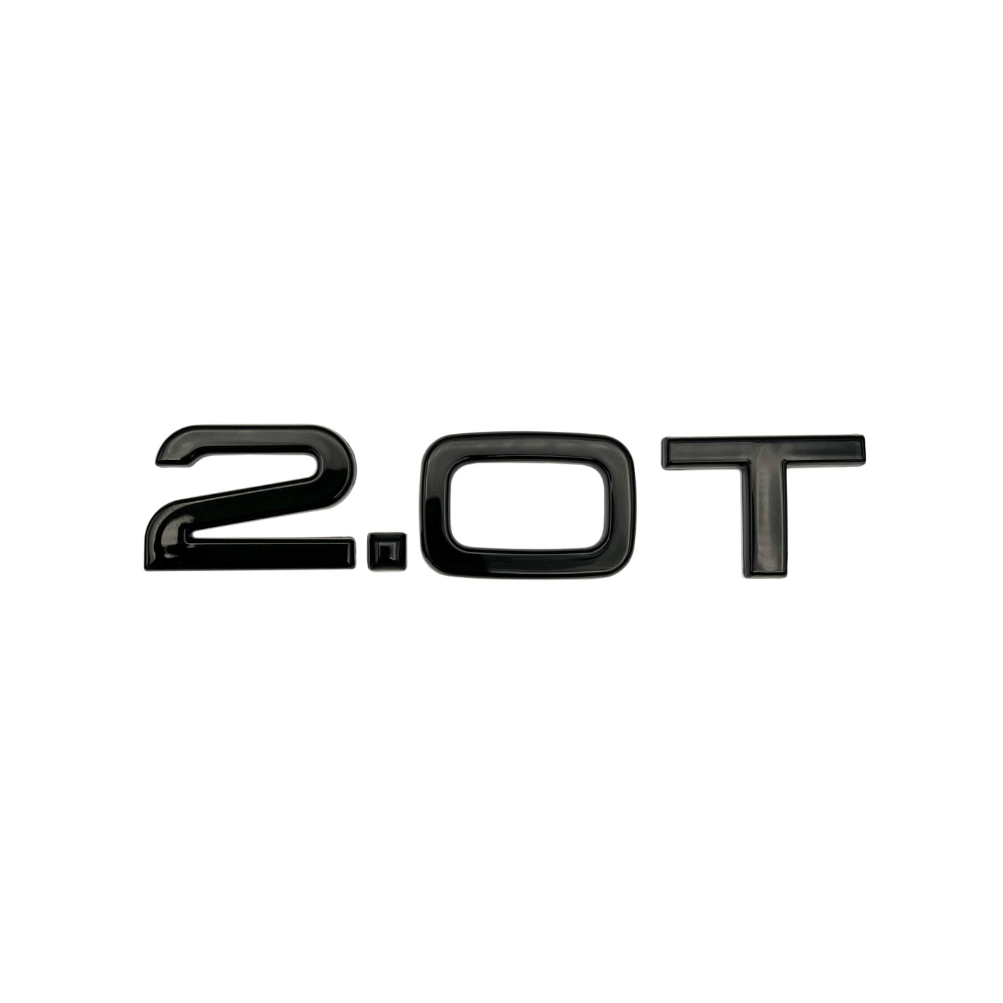 Audi 2.0T Emblem Gloss Black 3D Badge Trunk Nameplate OEM Compact S Line