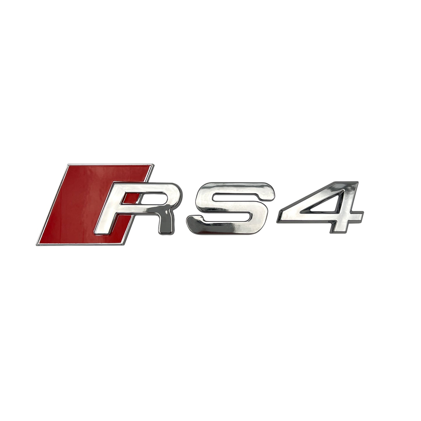 Audi RS4 Chrome Emblem 3D Badge Rear Trunk Tailgate fit Audi RS4 S4 A4 Logo