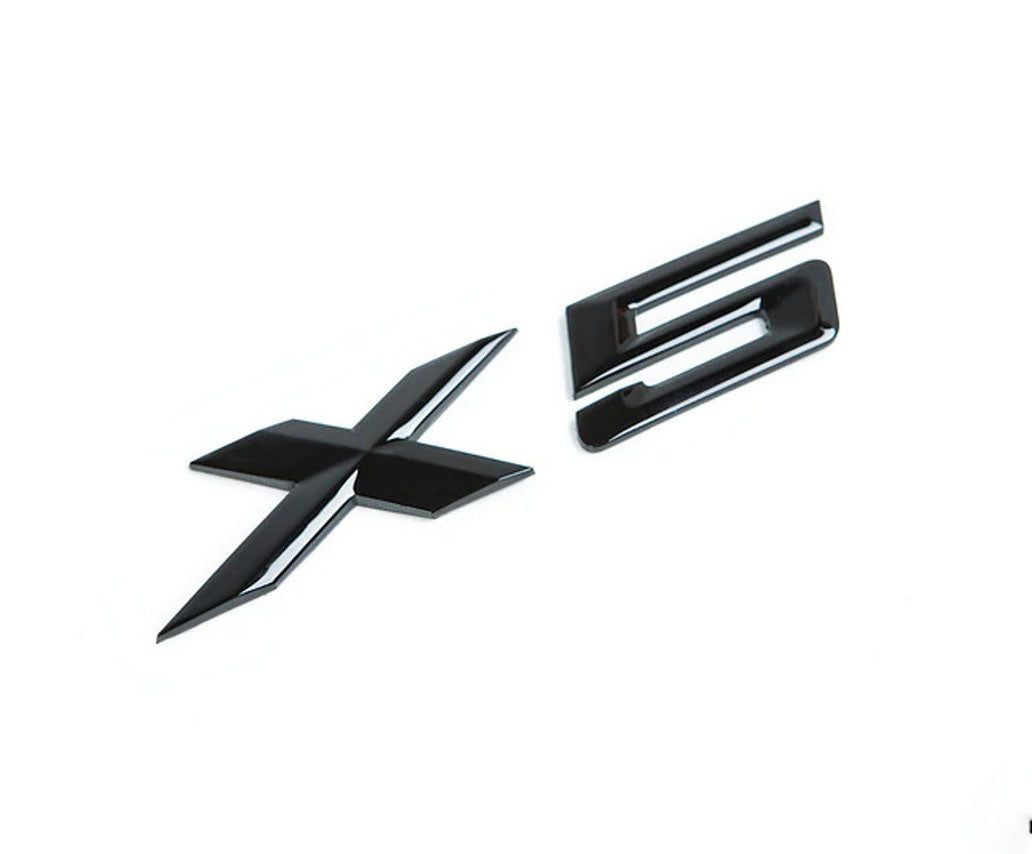 BMW X5 Black Emblem. Black BMW X5 Trunk Badge Emblems LA