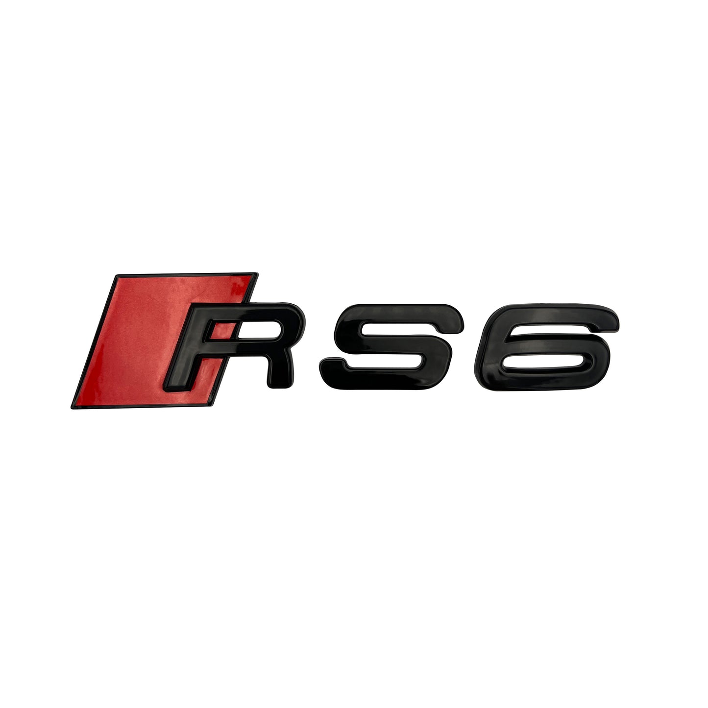 Audi RS6 Gloss Black Emblem 3D Badge Rear Trunk Tailgate for Audi RS6 S6 Logo A6