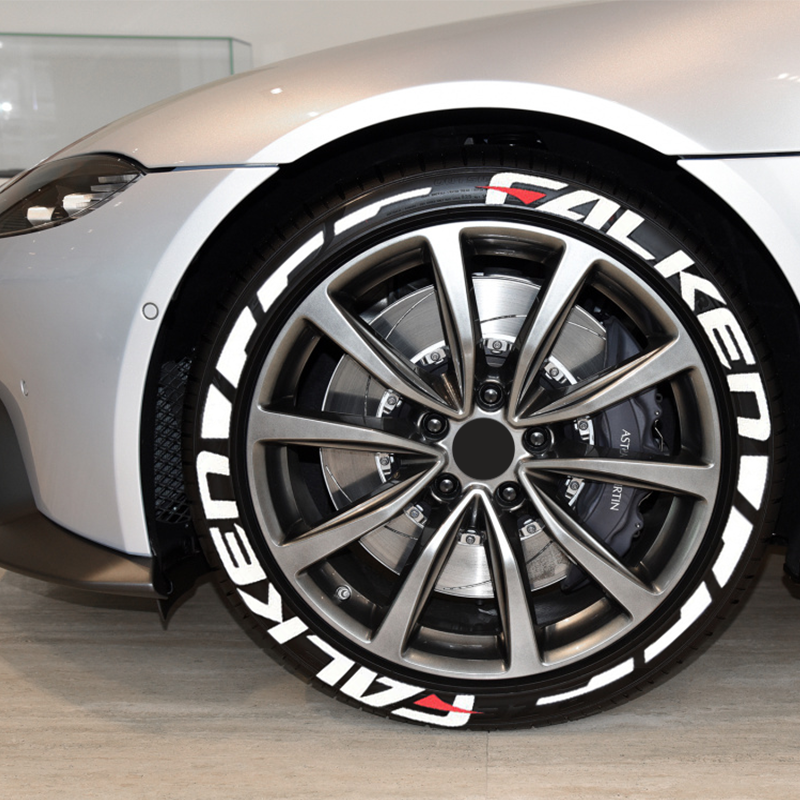 Permanent Tire Lettering Stickers Falken set 4 wheels 32mm for 14" to 22"