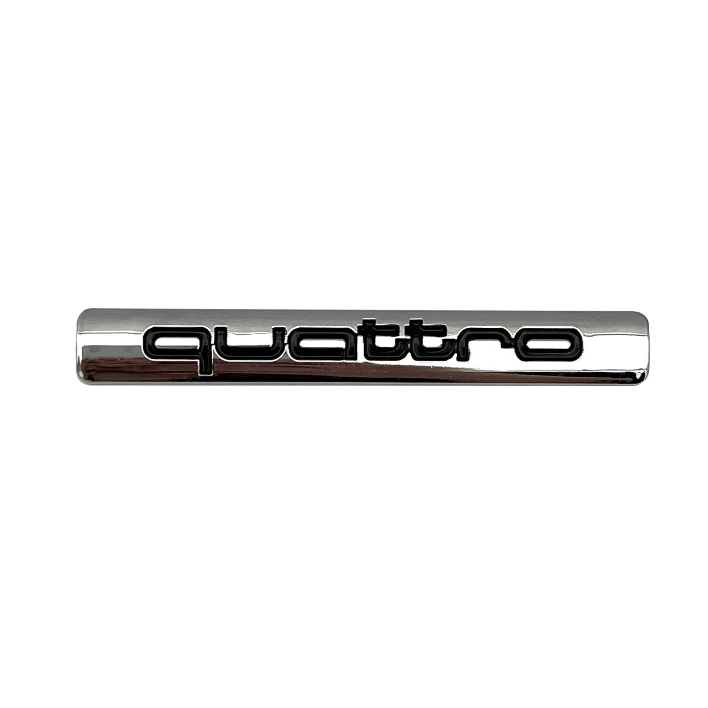 Audi Quattro Chrome Black Emblem 3D Rear Trunk Badge OEM for A3 A4 A5 A6 A8 Q5