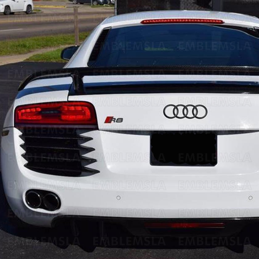 Audi R8 Gloss Black Emblem 3D Badge Rear Trunk Lid for Audi S Line Logo Modified