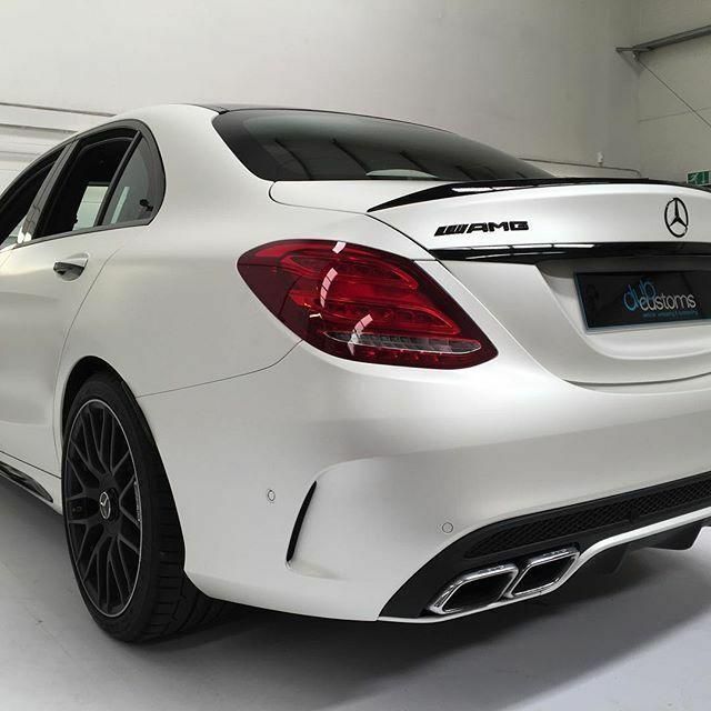 Mercedes Benz W205 Gloss Black Star C Class Trunk Emblem for Rear Lid Logo Badge AMG