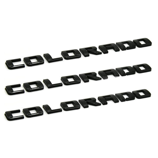 Chevrolet Chevy Colorado Fender 3x Tailgate Badge Logo Emblem Truck OEM Black Sport