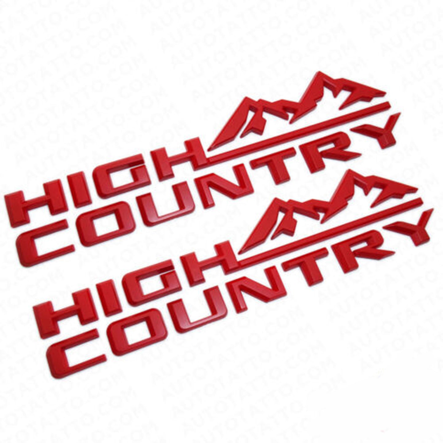 Chevrolet Chevy Tahoe Silverado High Country Fender Letter Logo Emblem Badge 2x 19-21 Red