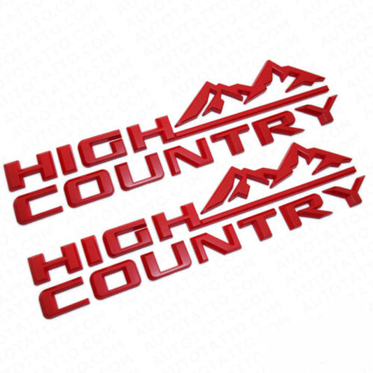 Chevrolet Chevy Tahoe Silverado High Country Fender Letter Logo Emblem Badge 2x 19-21 Red