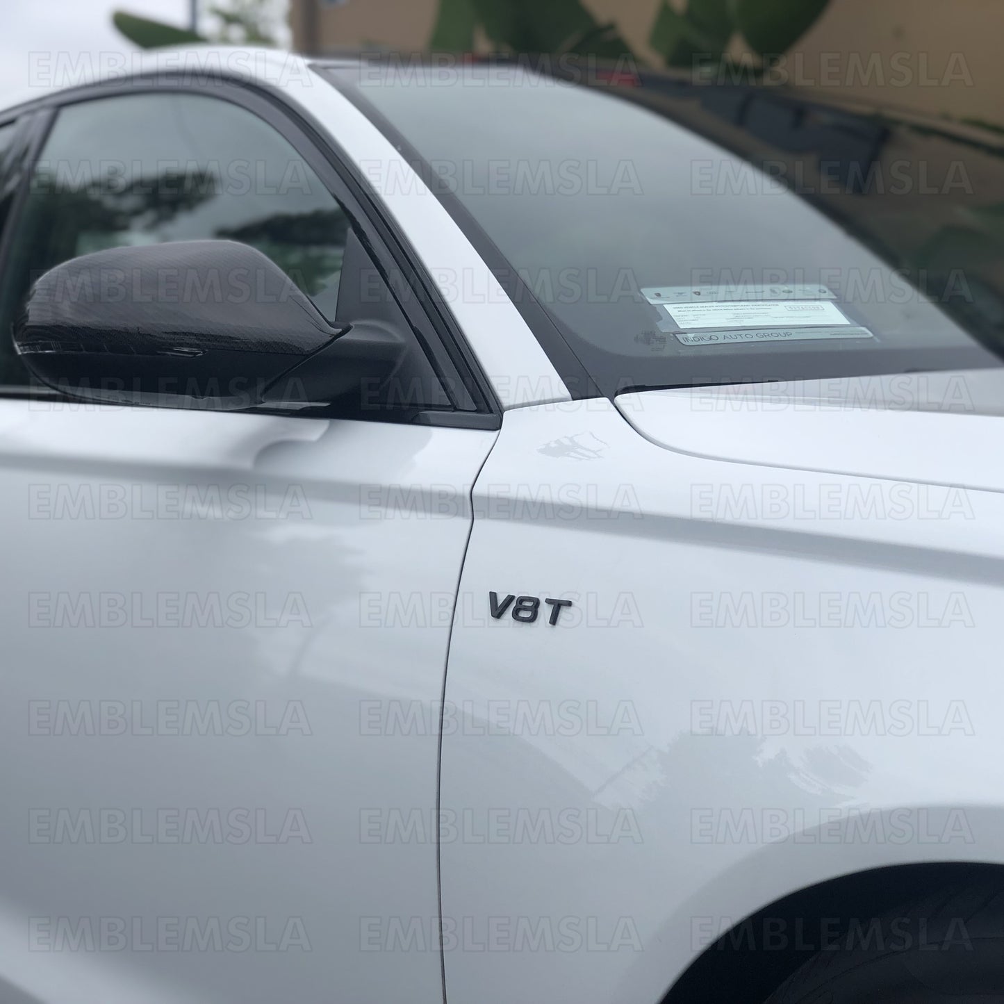 Audi V8T Emblem Gloss Black OEM Side Fender Badge A4 A5 A6 A7 S6 Q3 Q5 Q7 TT