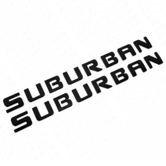 Chevrolet Chevy Suburban Door Liftgate Nameplates Letter 3D Badge Emblem LTZ Black 2x