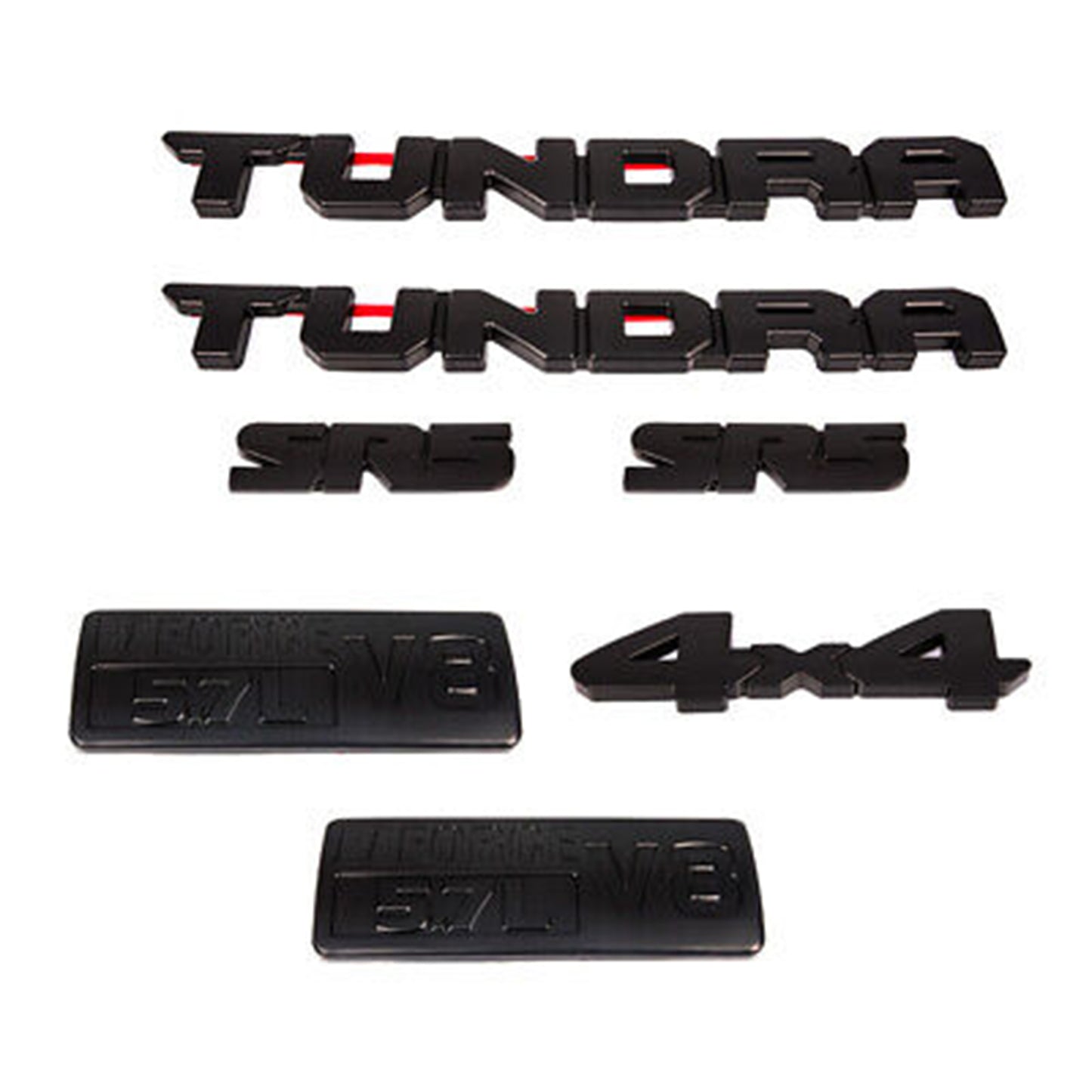 2014-2021 Toyota Tundra 7pcs Black Out Emblem Badge Kit Sr5 4x4 V8 5.7l Logo