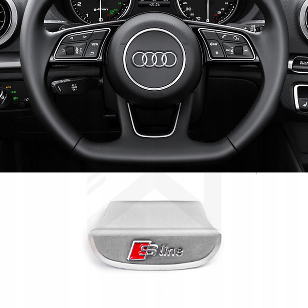 Audi S-Line Steering Wheel Emblem Sport Badge A3 A4 A6 Q3 Q5 Q7 S Line Metallic
