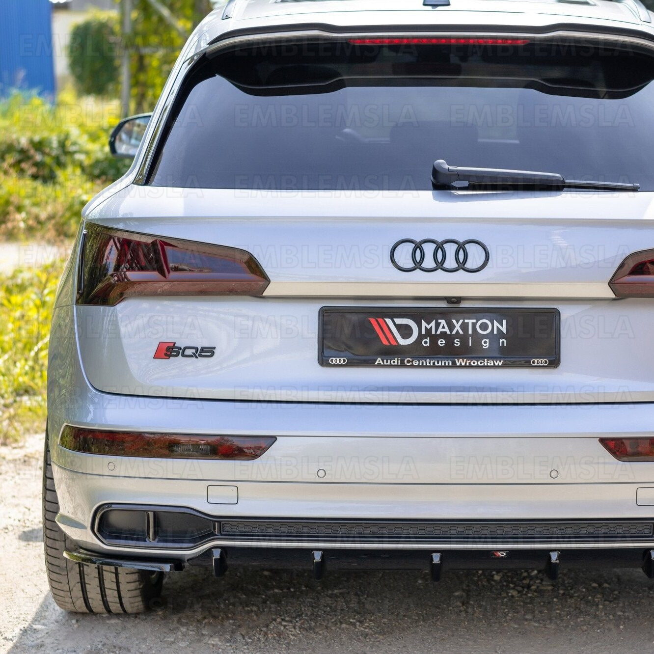 Audi Gloss Black Rings Trunk Liftgate Emblem Rear Logo Badge Q3 Q5 Q7 A6 A8 SQ5