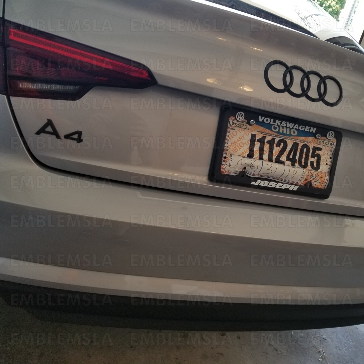 Audi A4 Gloss Black Emblem 3D Rear Trunk Lid Badge S Line Logo Nameplate