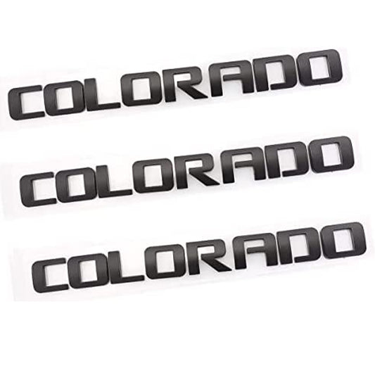 Chevrolet Chevy Colorado Truck Black Nameplate Emblem 3D Door Side Tailgate Badge Fit