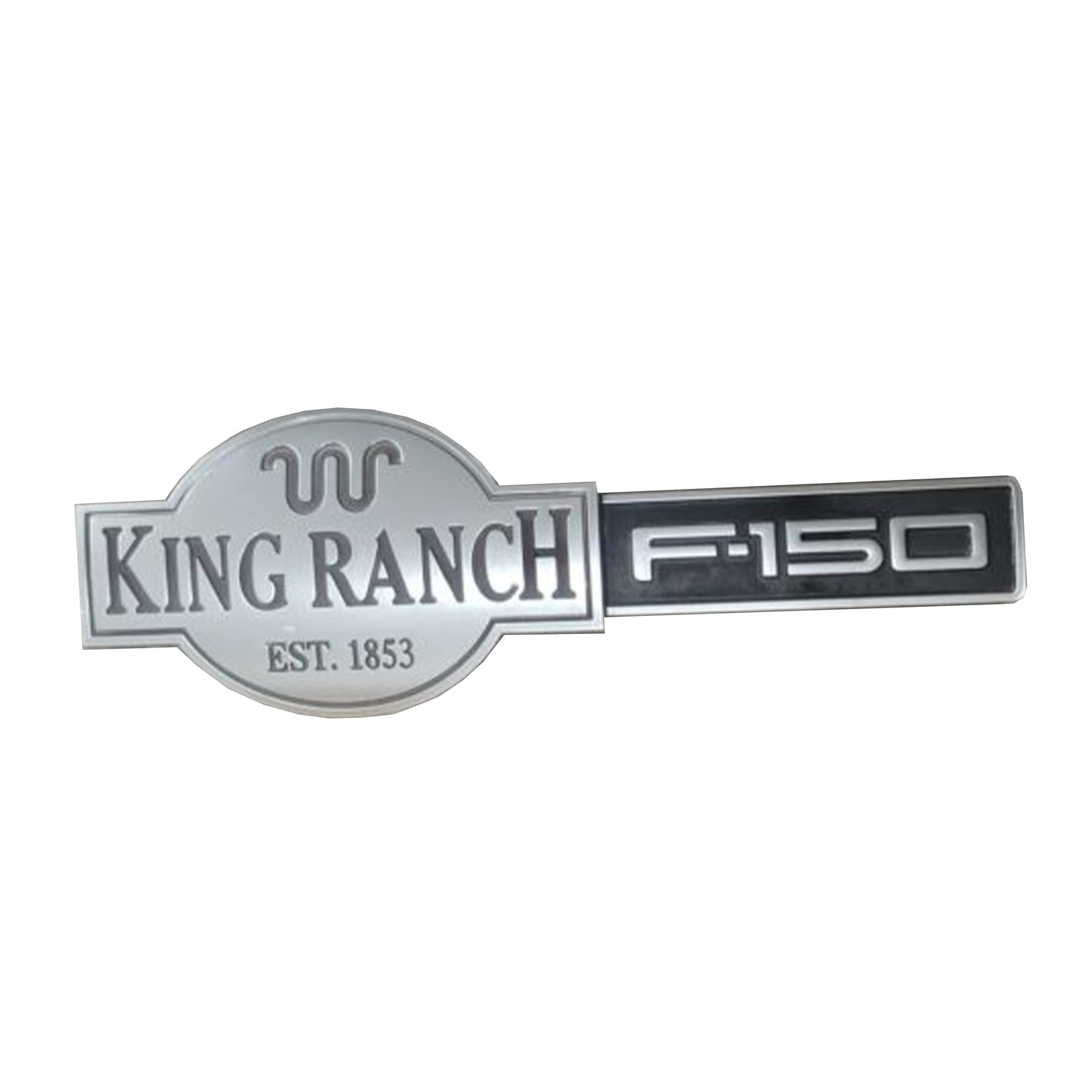 2009-2014 Ford F-150 King Ranch Passenger Front Fender Chrome Black Nameplate Emblem