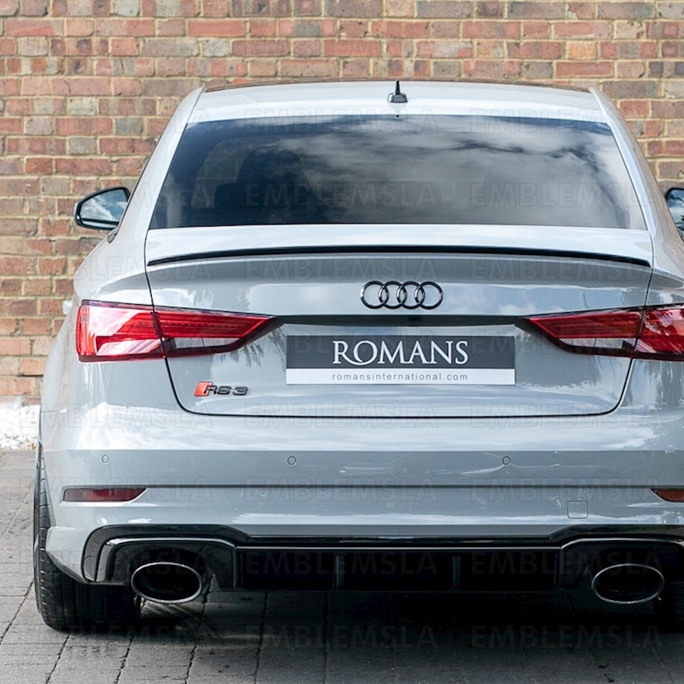 Audi RS3 Matte Black Emblem 3D Badge Rear Trunk Tailgate for Audi RS3 S3 Logo A3