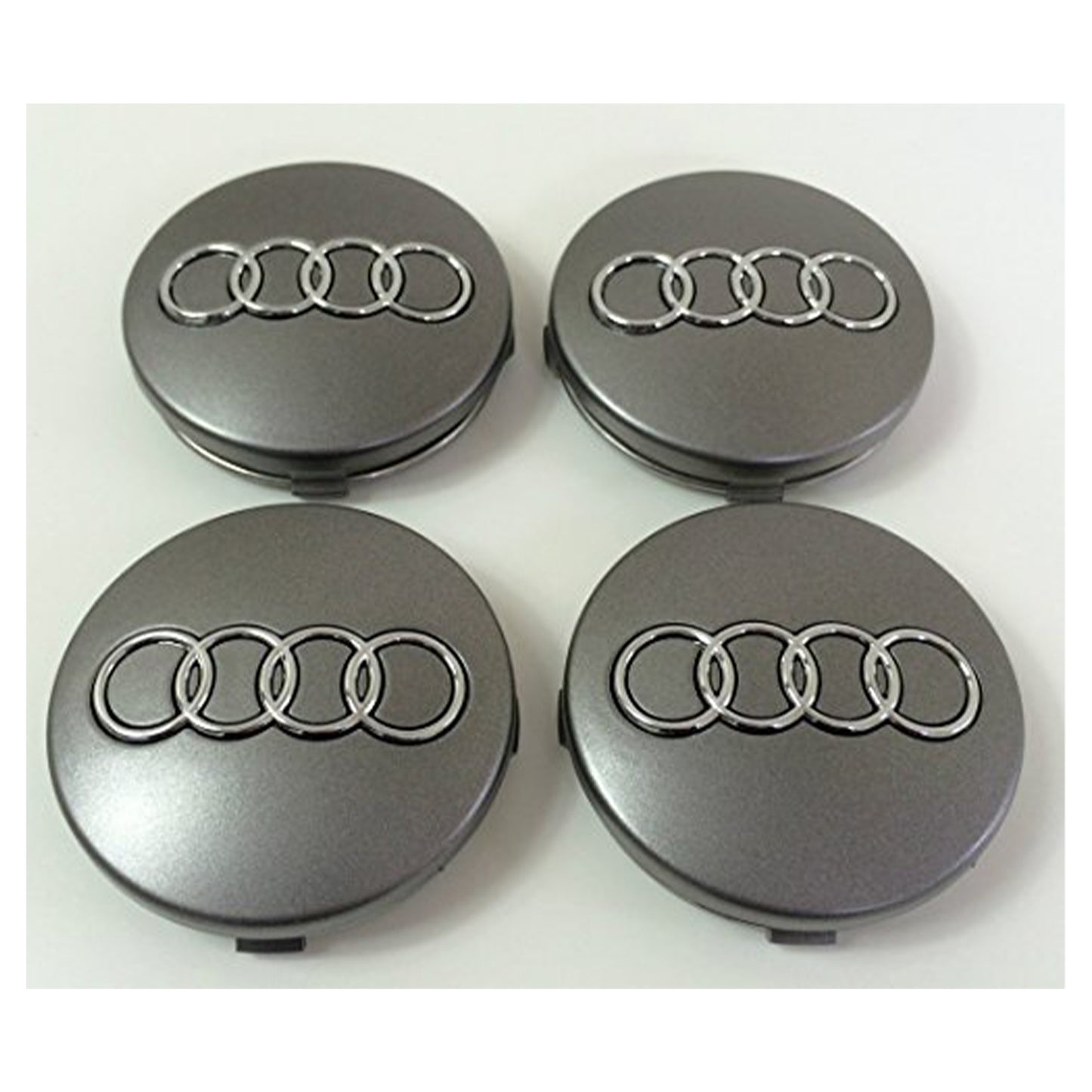 Audi A3 A4 A6 A8 S4 TT Q7 S4 S6 S8 4 Grey Wheel Rim Center Hub Caps 60MM