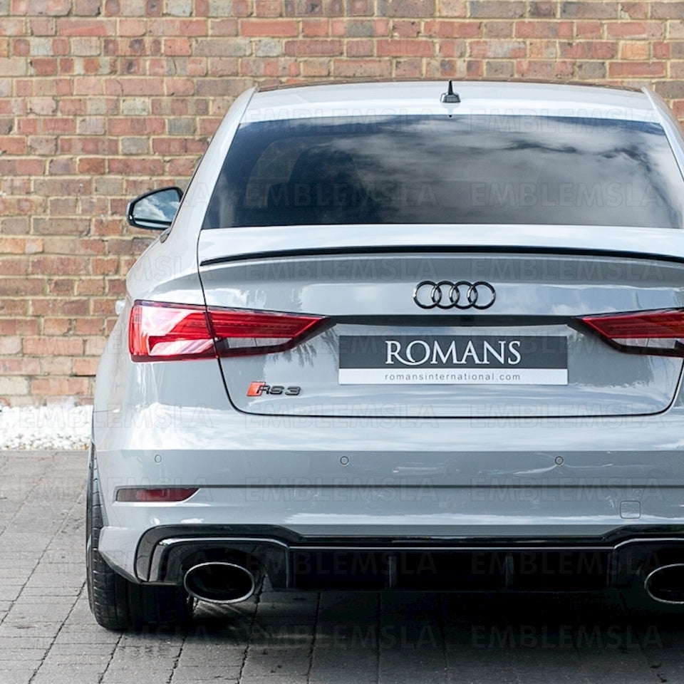 Audi RS3 Gloss Black Emblem 3D Badge Rear Trunk Tailgate for Audi RS3 S3 Logo A3