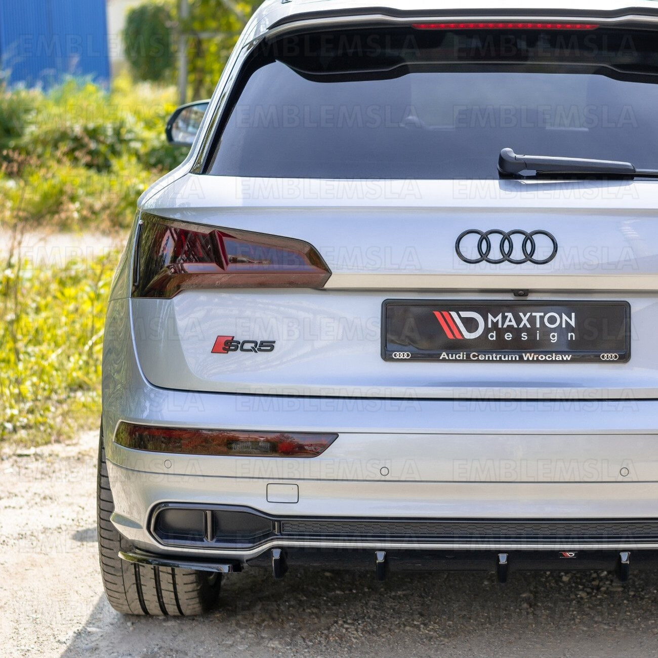 Audi SQ5 Gloss Black Emblem 3D Badge Rear Trunk Tailgate for Audi S Line Logo Q5