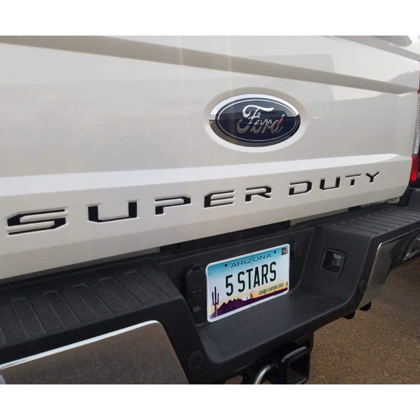 2017-2020 Ford Super Duty Tailgate Letters Black Platinum Emblem Badge