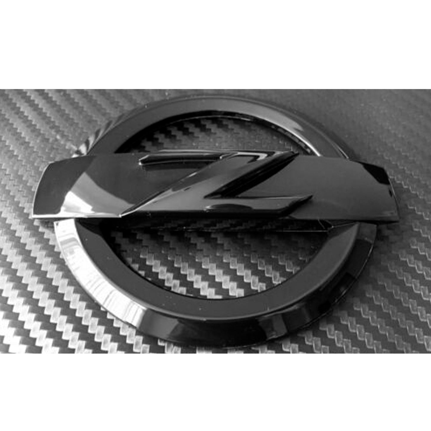 Nissan 2x 370z High Gloss Black Front + Rear Z Logo Emblem Badge 370 Z Fairlady Bodykit Matte Black