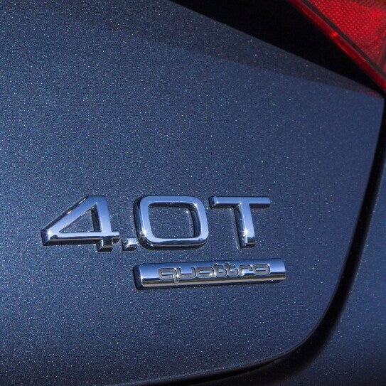 Audi 4.0T Emblem Gloss Black 3D Badge Trunk Nameplate OEM SUV Q5 Q7 S Line