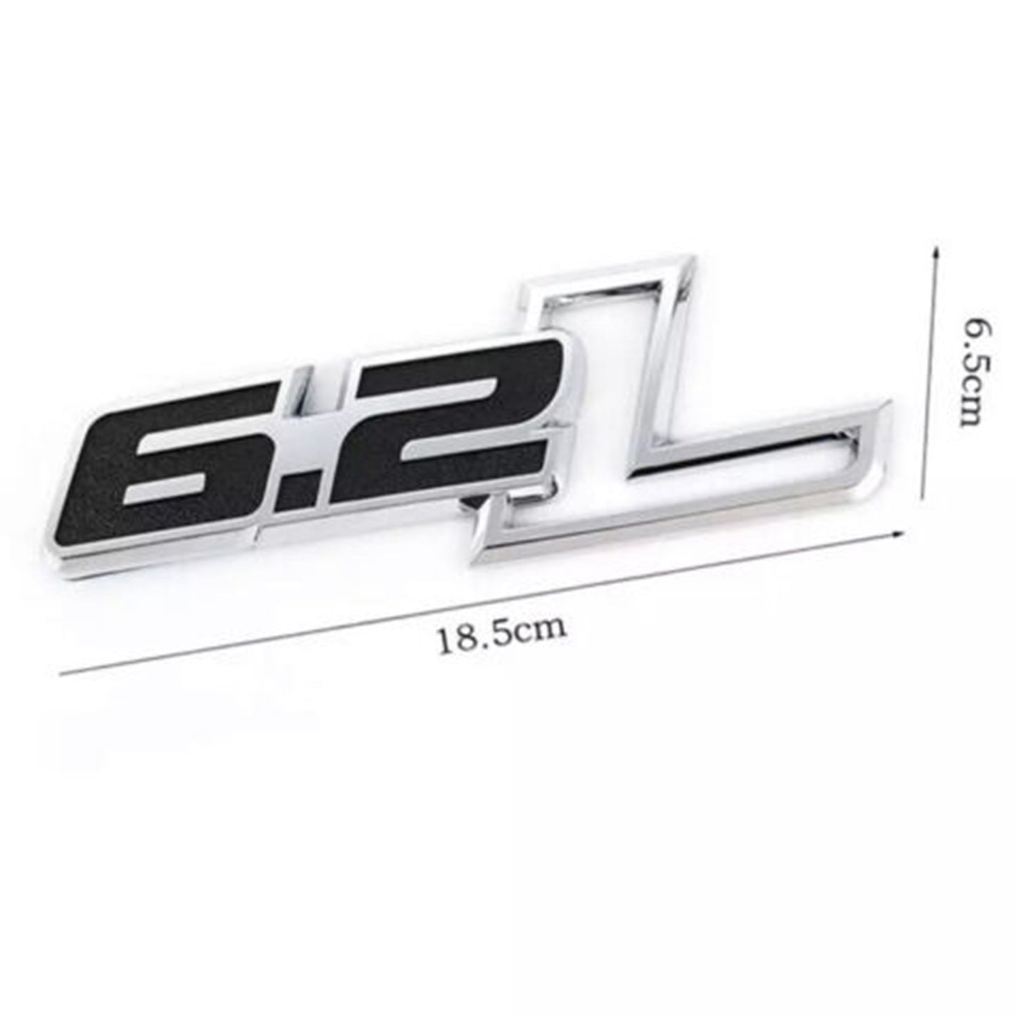 Ford Sierra Camaro Chevy Silverado F250 350 2x6.2L Chrome Black Badge Emblem Fits GMC