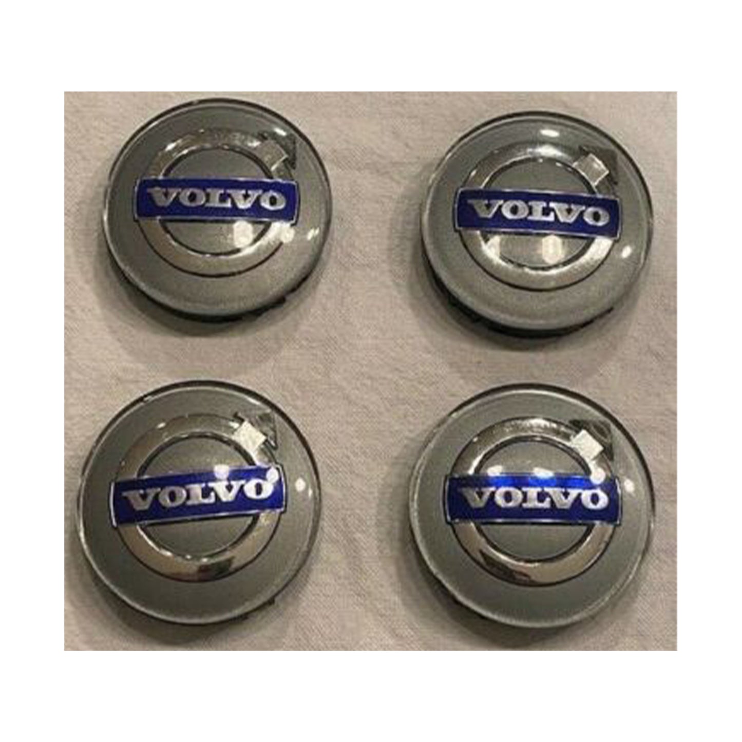 Volvo S60 V70 XC70 S80 XC90 XC60 S40 V50 C70 C30 Silver Center Cap Set