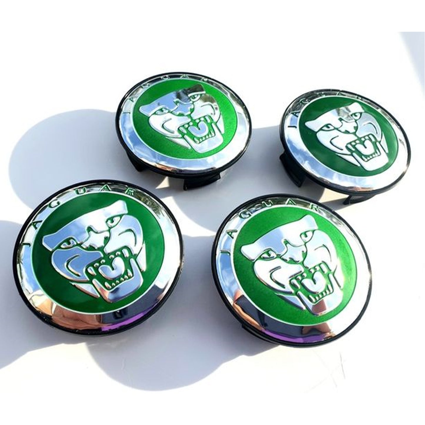 Jaguar Set Of 4 Green Wheel Center Cap 59mm