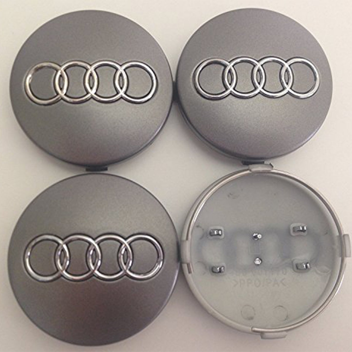 Audi A3 A4 A6 A8 S4 TT Q7 S4 S6 S8 4 Grey Wheel Rim Center Hub Caps 60MM