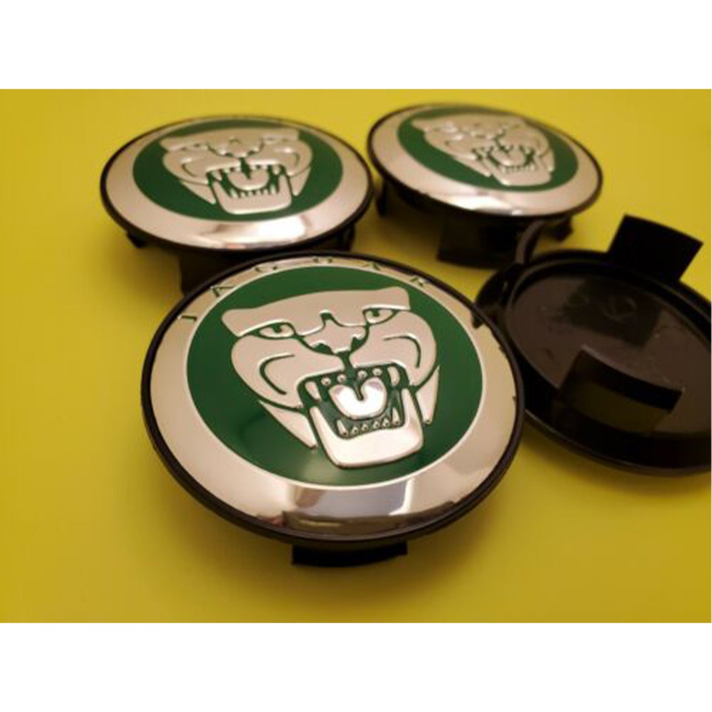 Jaguar Set Of 4 Green Wheel Center Cap 59mm