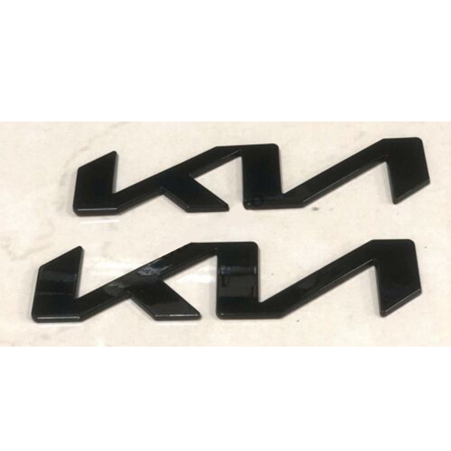 2018-2022 Kia Stinger 2X Front Hood Rear New KN Logo Emblem Badge Gloss Black