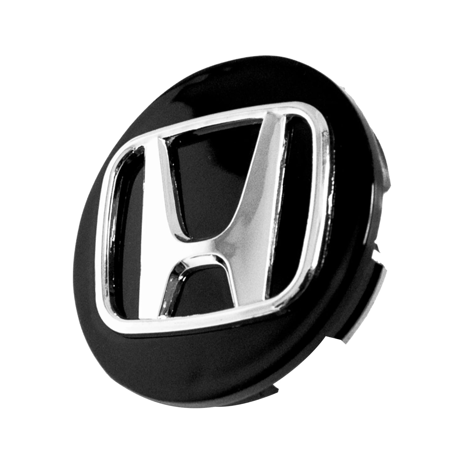 Honda Set of 4 Black Wheel Rim Center Caps Chrome Logo 69MM/2.75