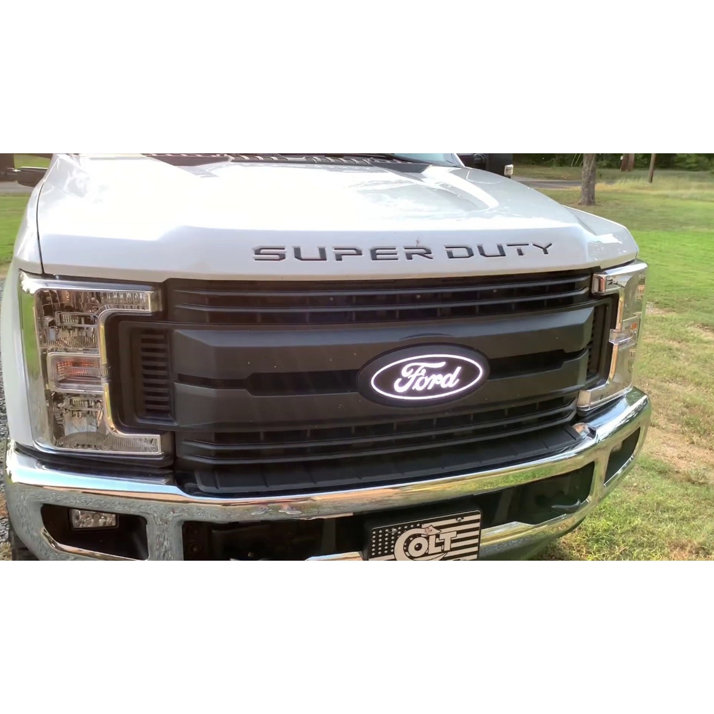 2017-2021 Ford Super Duty F-250 F-350 Front Hood Inserts Letters Emblem Matte Black