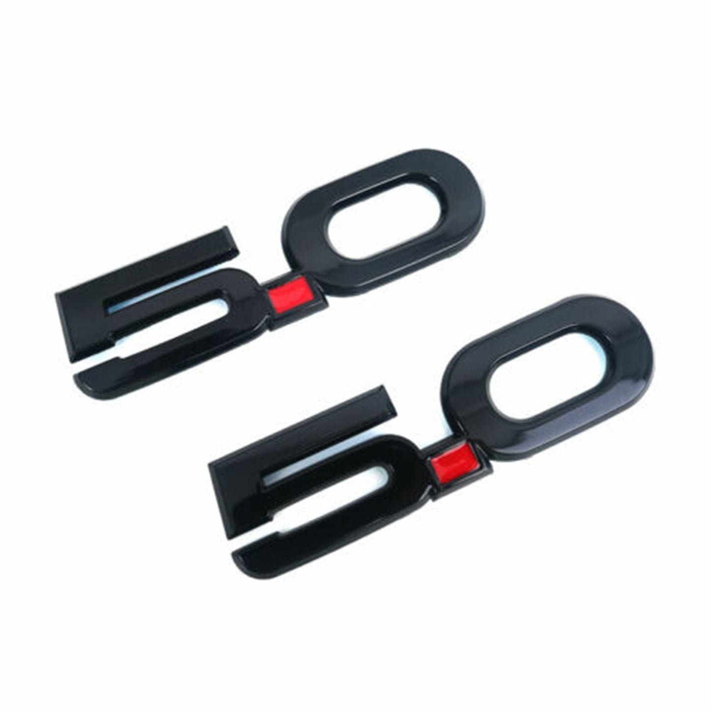 2015-2021 Ford Mustang GT Genuine OEM 5.0 Black 5.5" Fender Side Emblems Pair