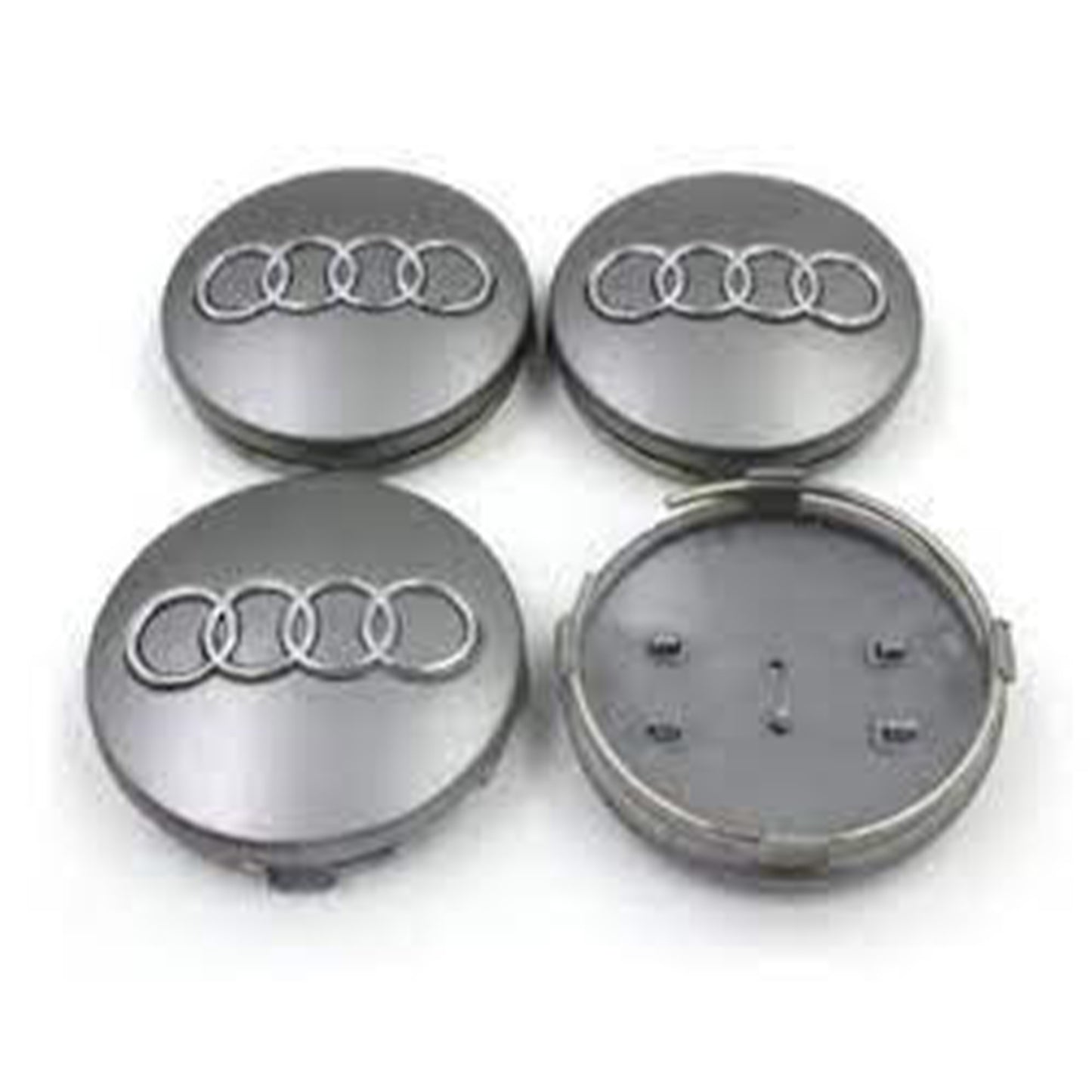 Audi A3 A4 A6 A8 S4 TT Q7 S4 S6 S8 4 Grey Wheel Rim Center Hub Caps 60MM