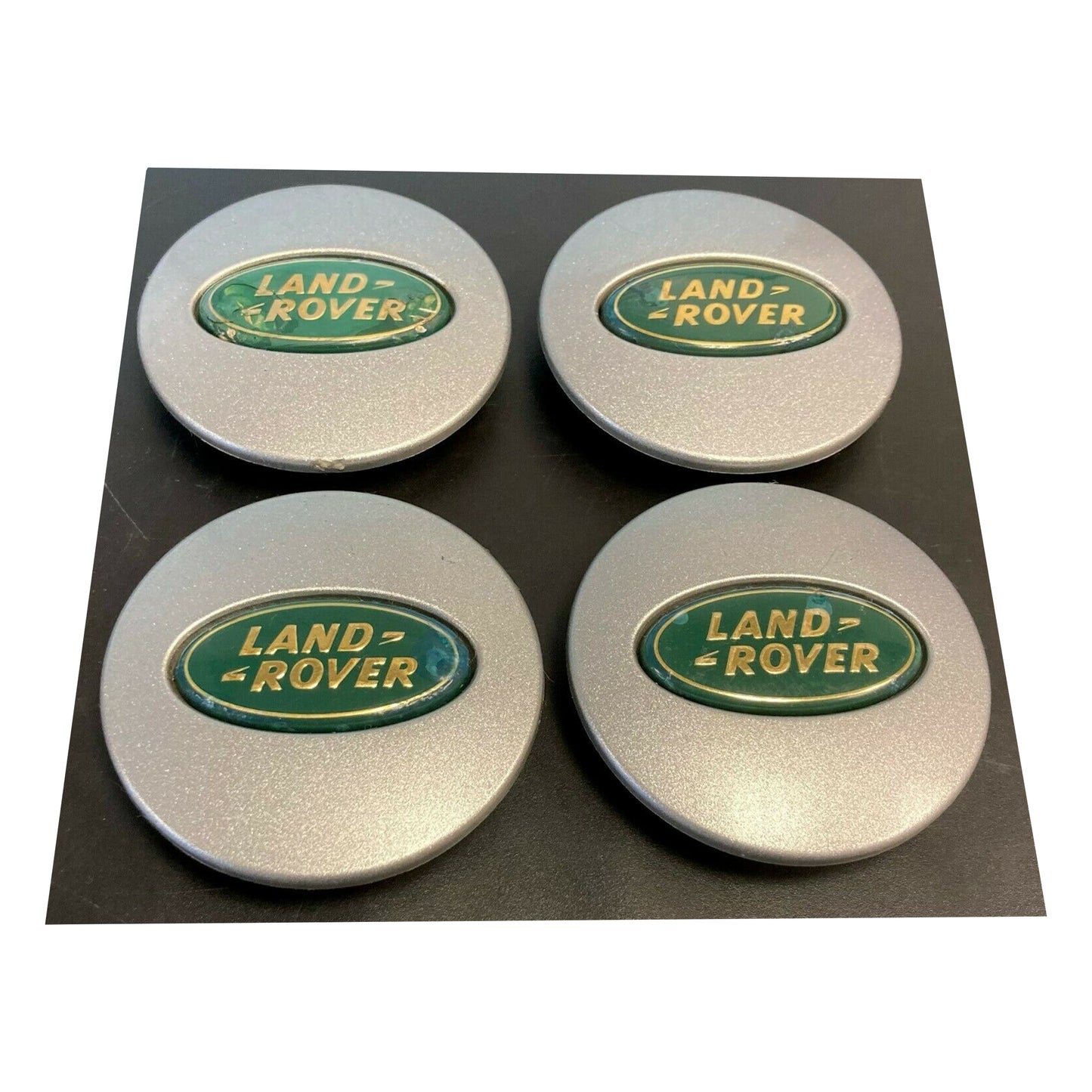 Land Rover Oem Center Caps Discovery Lr3 Range Green W Gold Letters Set Of 4