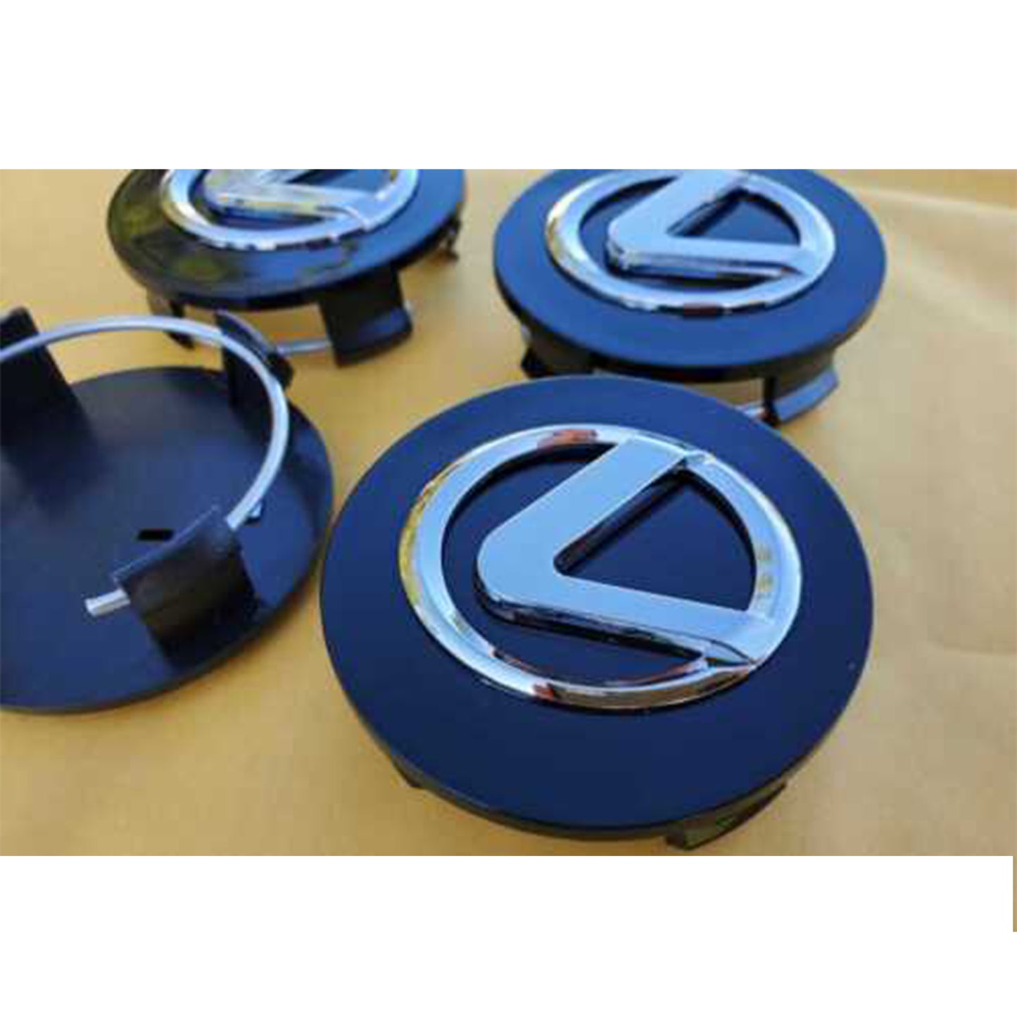 Lexus Set Of 4 Black-chrome Wheel Center Caps 62mm