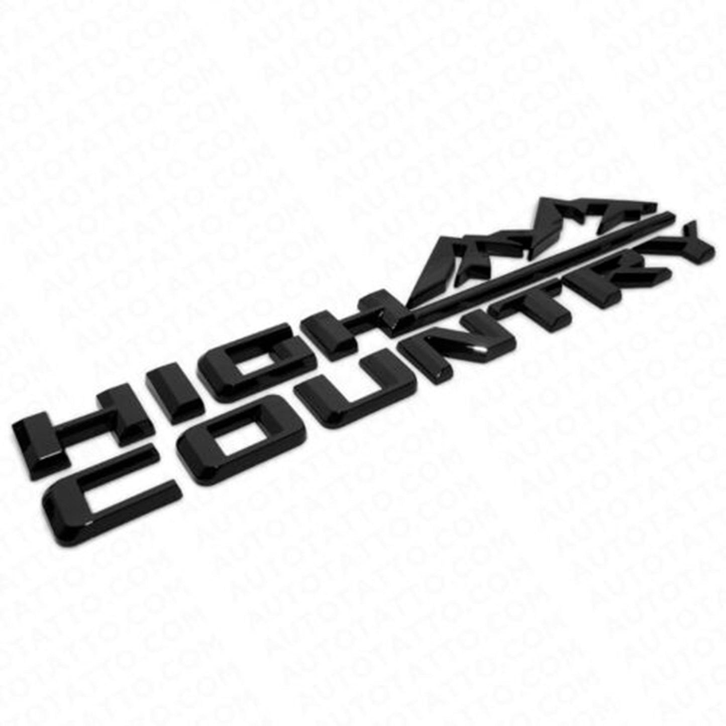 2019-2021 Chevrolet Tahoe Silverado High Country Fender Letter Emblem Badge 2x Gloss Black