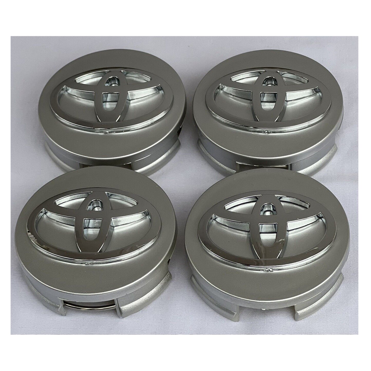 Toyota Set of 4 Wheel Rims Center Caps Silver/chrome Logo 62mm Camry<br>