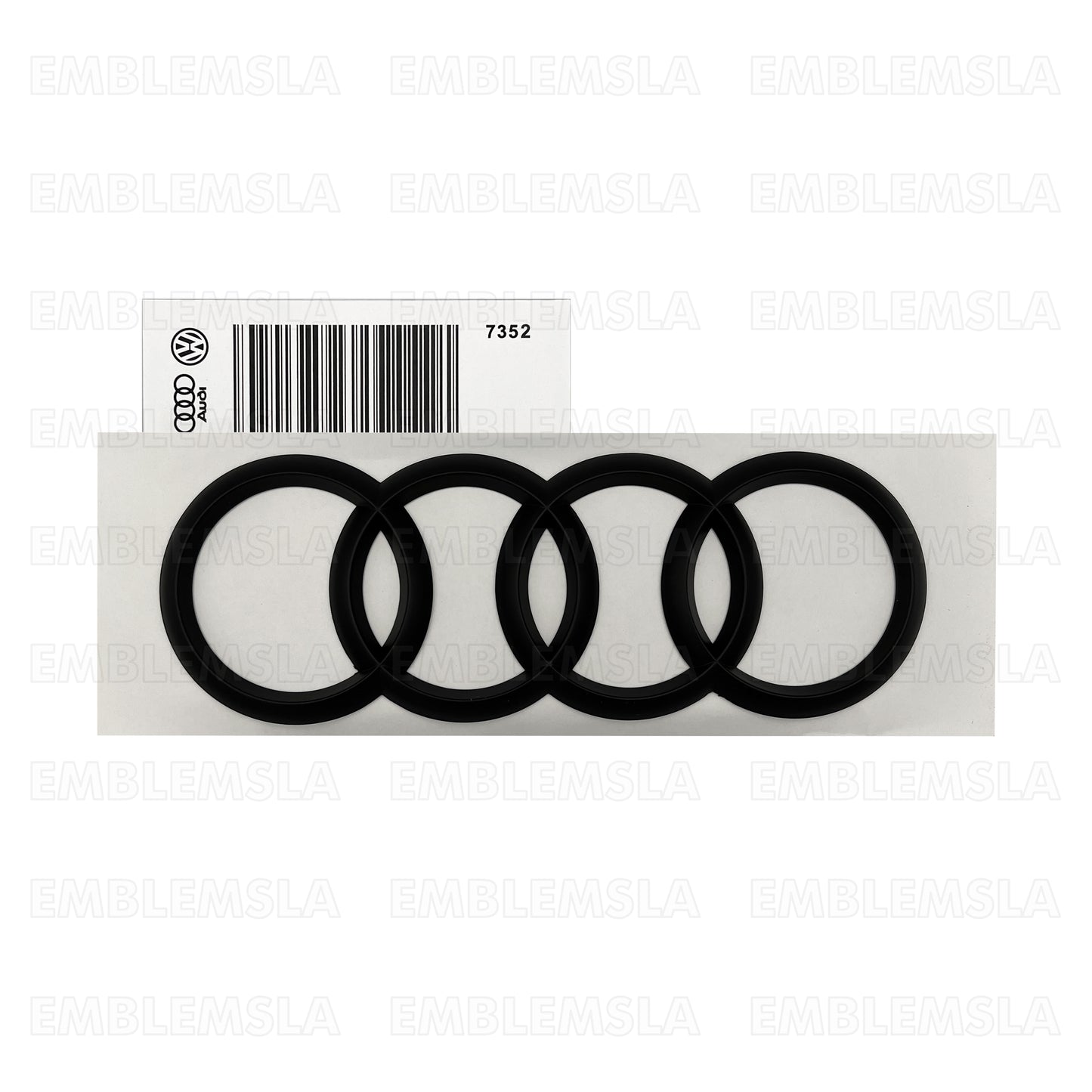 Audi Matte Black Front Grill Rings Emblem Badge Q5 Q3 Q7 A6 A7 285mm