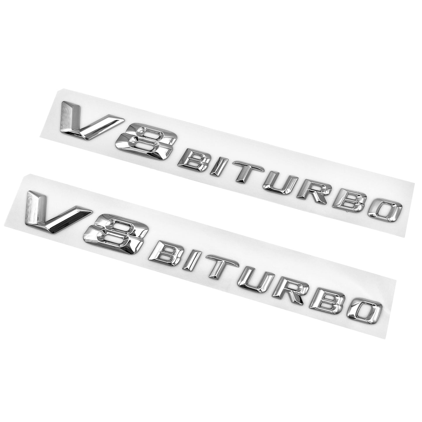 Mercedes Benz AMG CL63 E63 OEM NEW V8 BiTurbo Emblem Side Fender 3D Chrome Badge