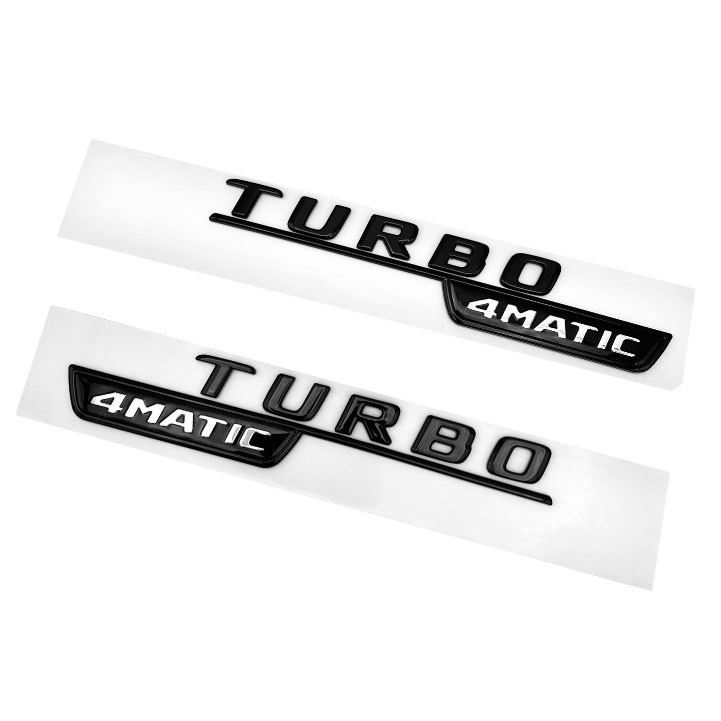 2014-2016 Mercedes Benz AMG TURBO 4MATIC Emblem Matte Black Side Fender 3D Badge
